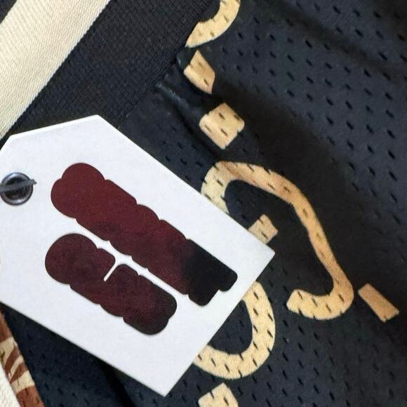 •NWT• SECRET CLUB OVERSIZED MONOGRAM
MESH SHORTS Large Gold/Brown • NEW - Picture 14 of 15